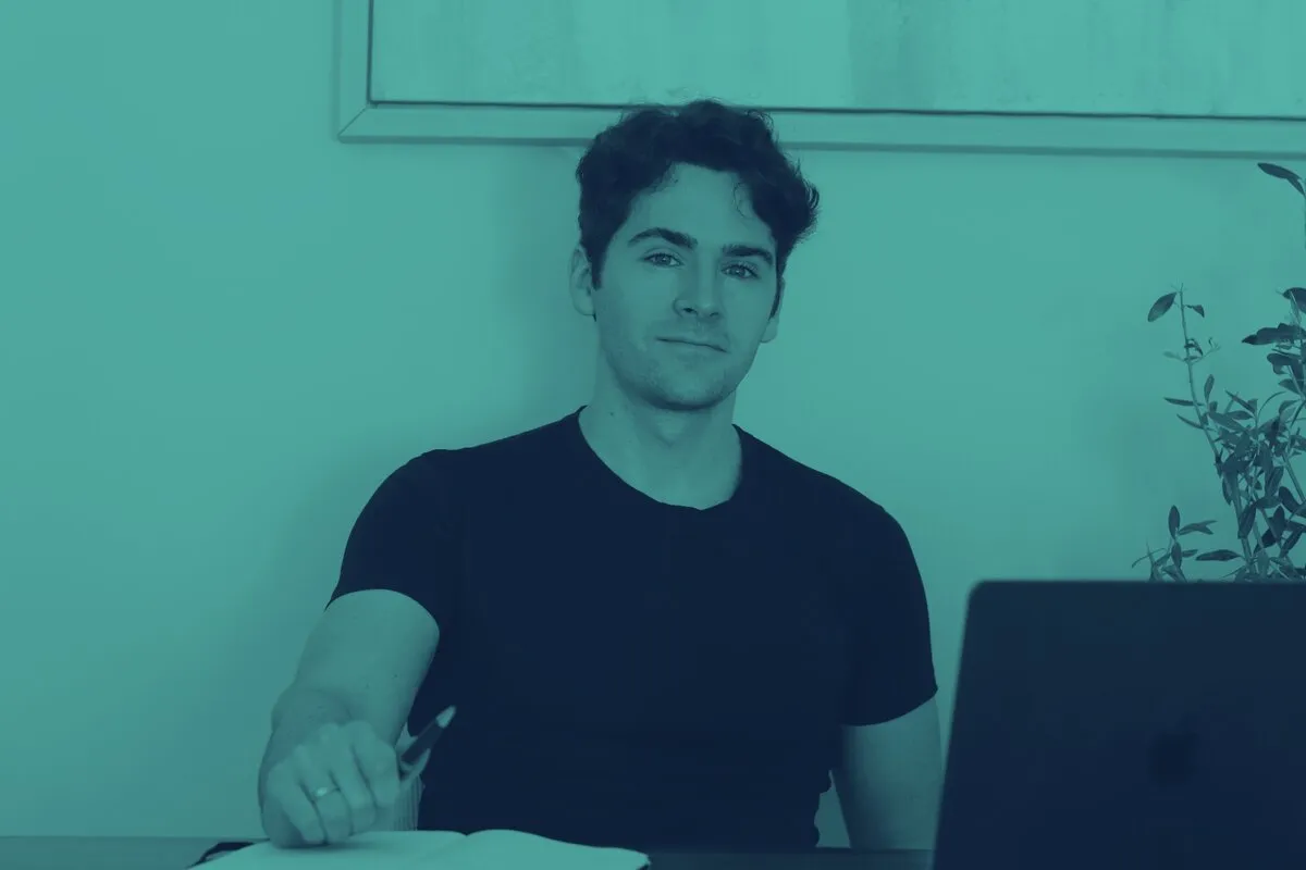Conor O'Flanagan at his desk
