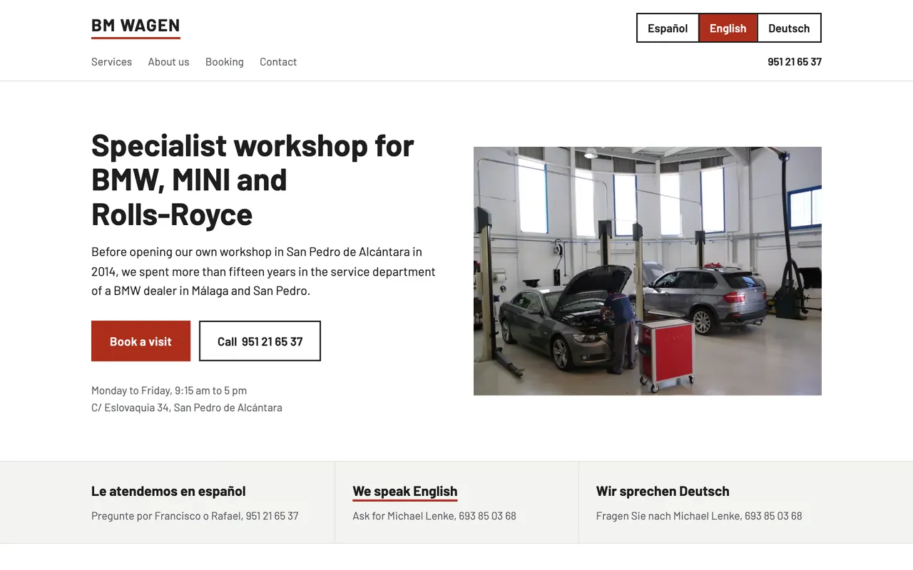 My rebuild of the BM WAGEN website